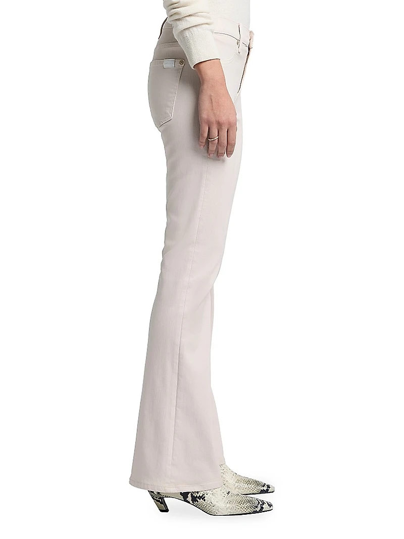 Coated Mid-Rose Bootcut Tailorless Jeans