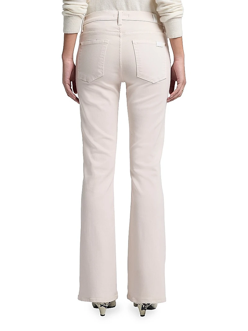 Coated Mid-Rose Bootcut Tailorless Jeans