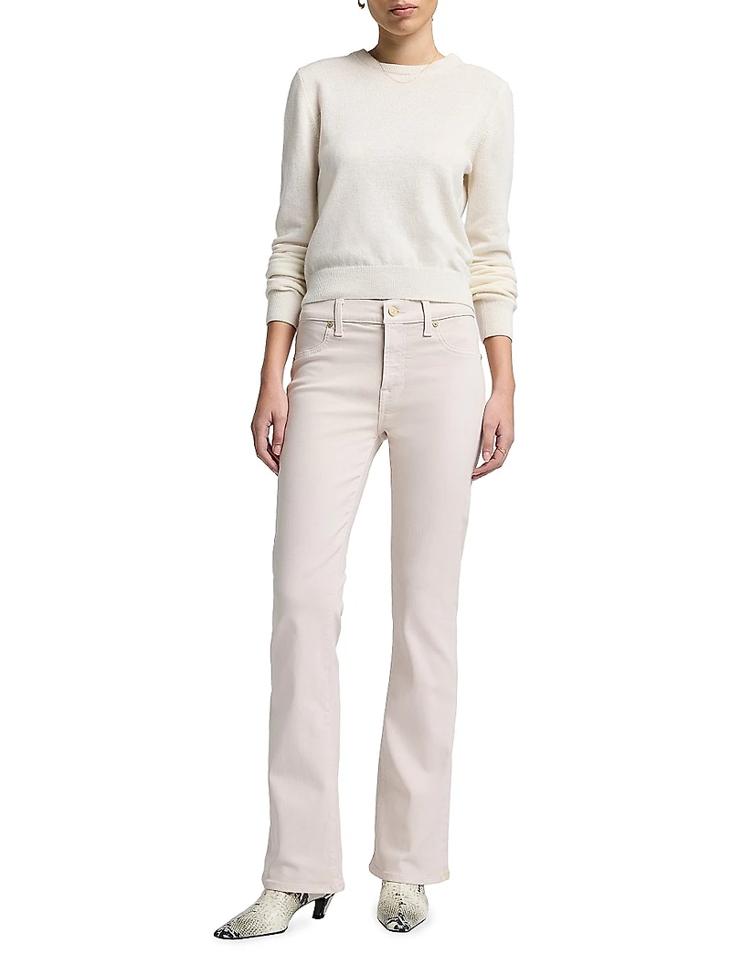 Coated Mid-Rose Bootcut Tailorless Jeans