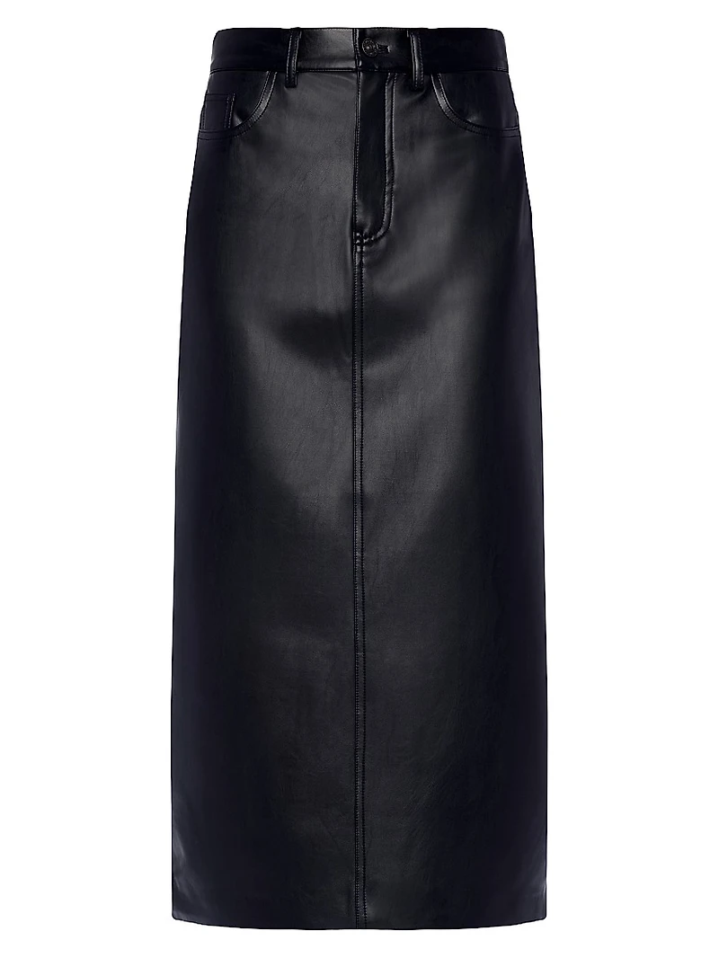 Faux Leather Maxi Skirt
