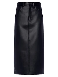 Faux Leather Maxi Skirt