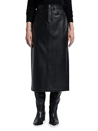 Faux Leather Maxi Skirt