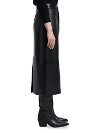 Faux Leather Maxi Skirt