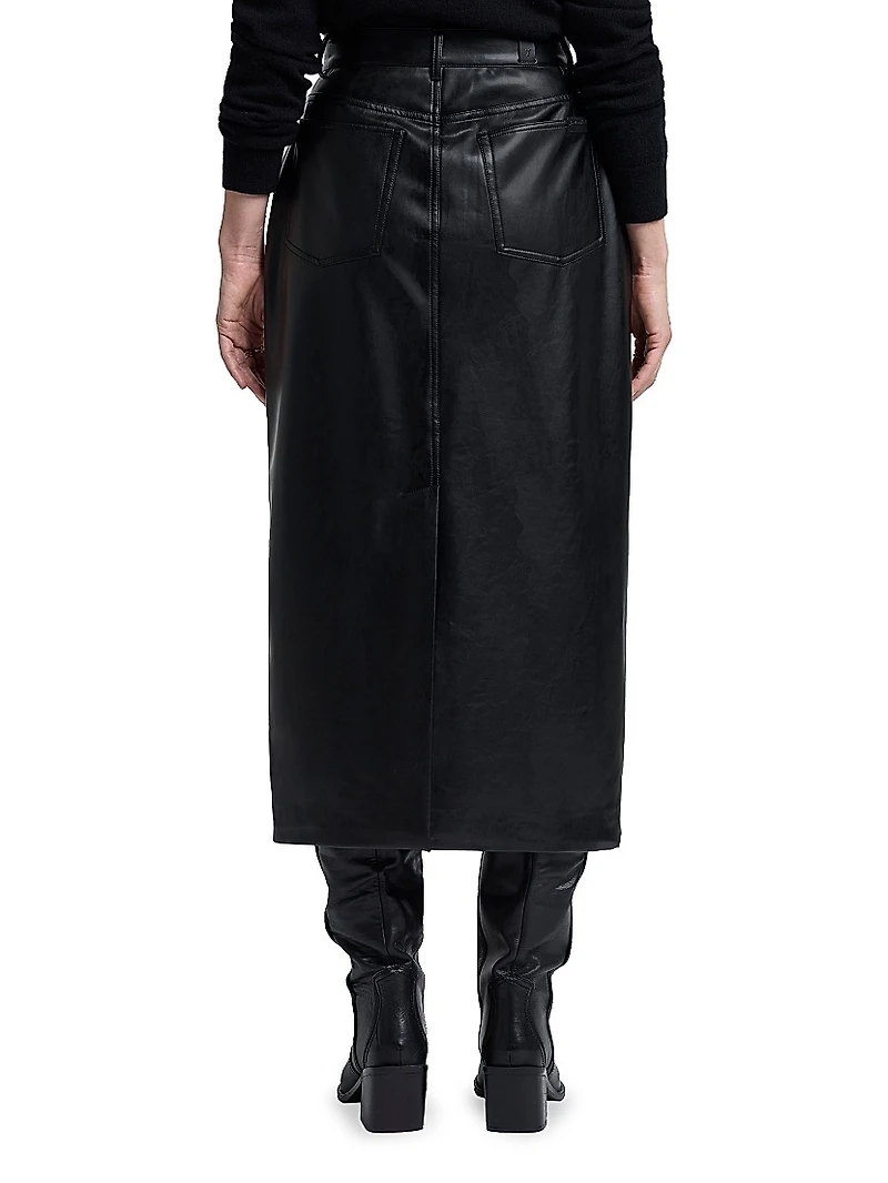 Faux Leather Maxi Skirt