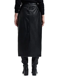 Faux Leather Maxi Skirt