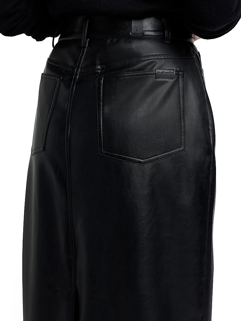 Faux Leather Maxi Skirt