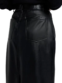 Faux Leather Maxi Skirt