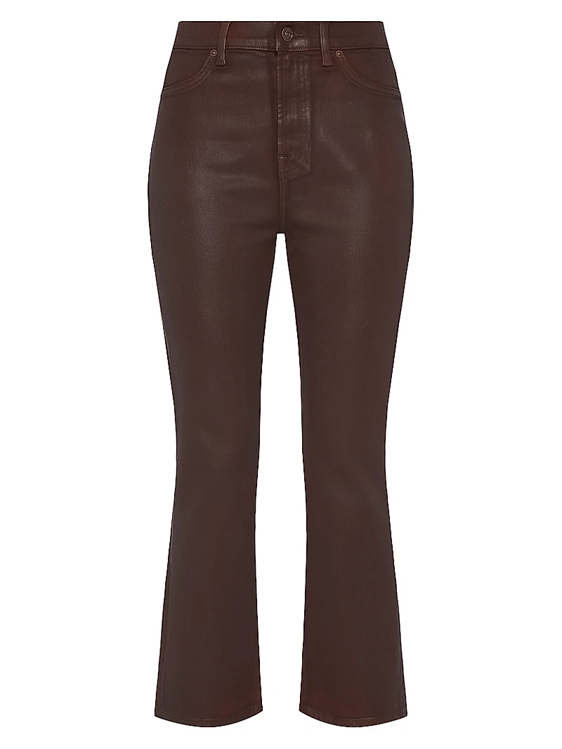 Kick High-Waist Slim-Fit Coated Jeans