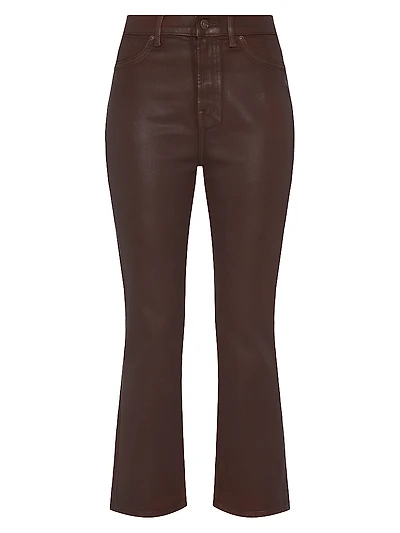 Kick High-Waist Slim-Fit Coated Jeans