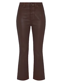 Kick High-Waist Slim-Fit Coated Jeans