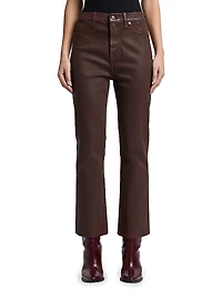 Kick High-Waist Slim-Fit Coated Jeans
