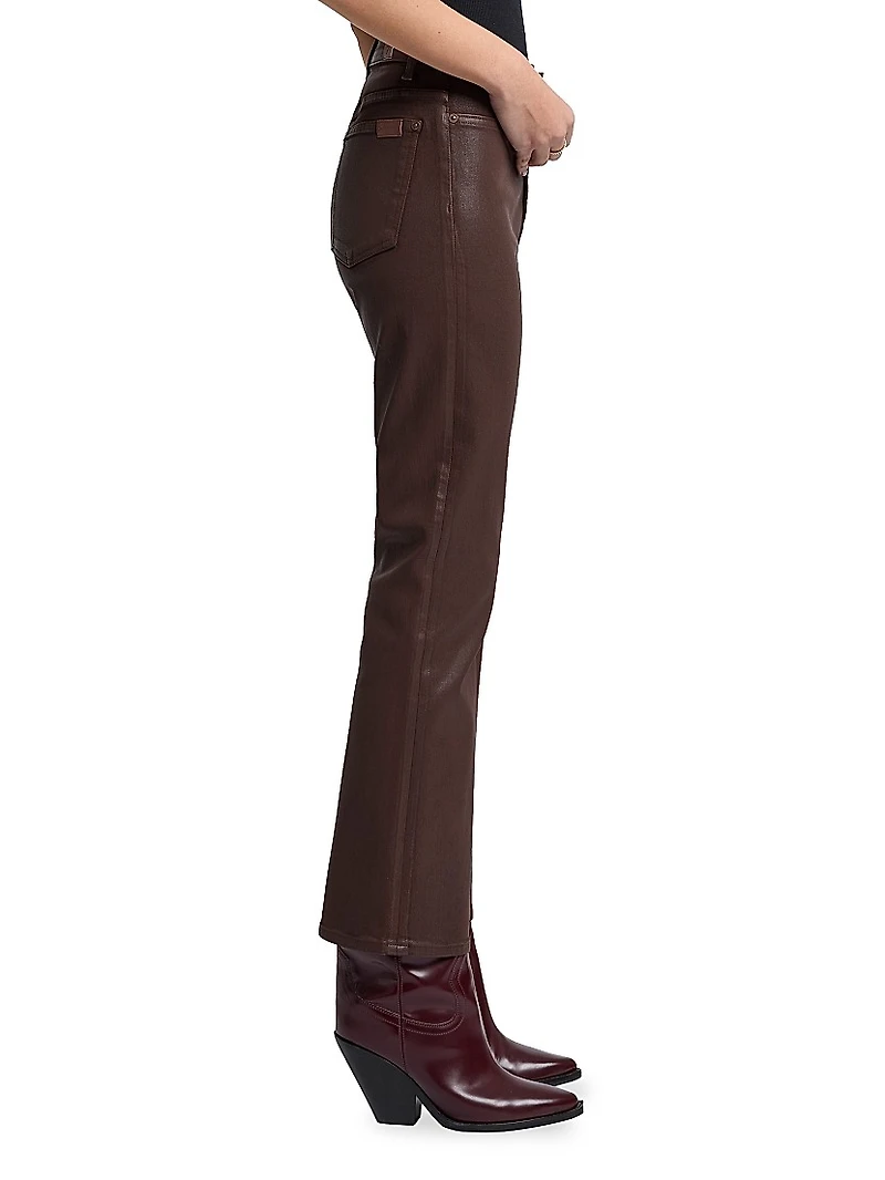 Kick High-Waist Slim-Fit Coated Jeans