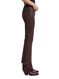 Kick High-Waist Slim-Fit Coated Jeans