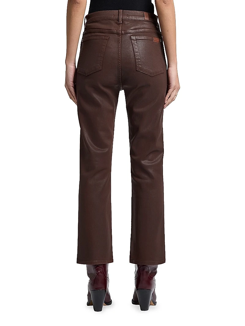 Kick High-Waist Slim-Fit Coated Jeans