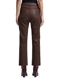 Kick High-Waist Slim-Fit Coated Jeans