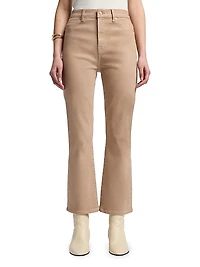 Coated High-Rise Slim Kick-Flare Jeans
