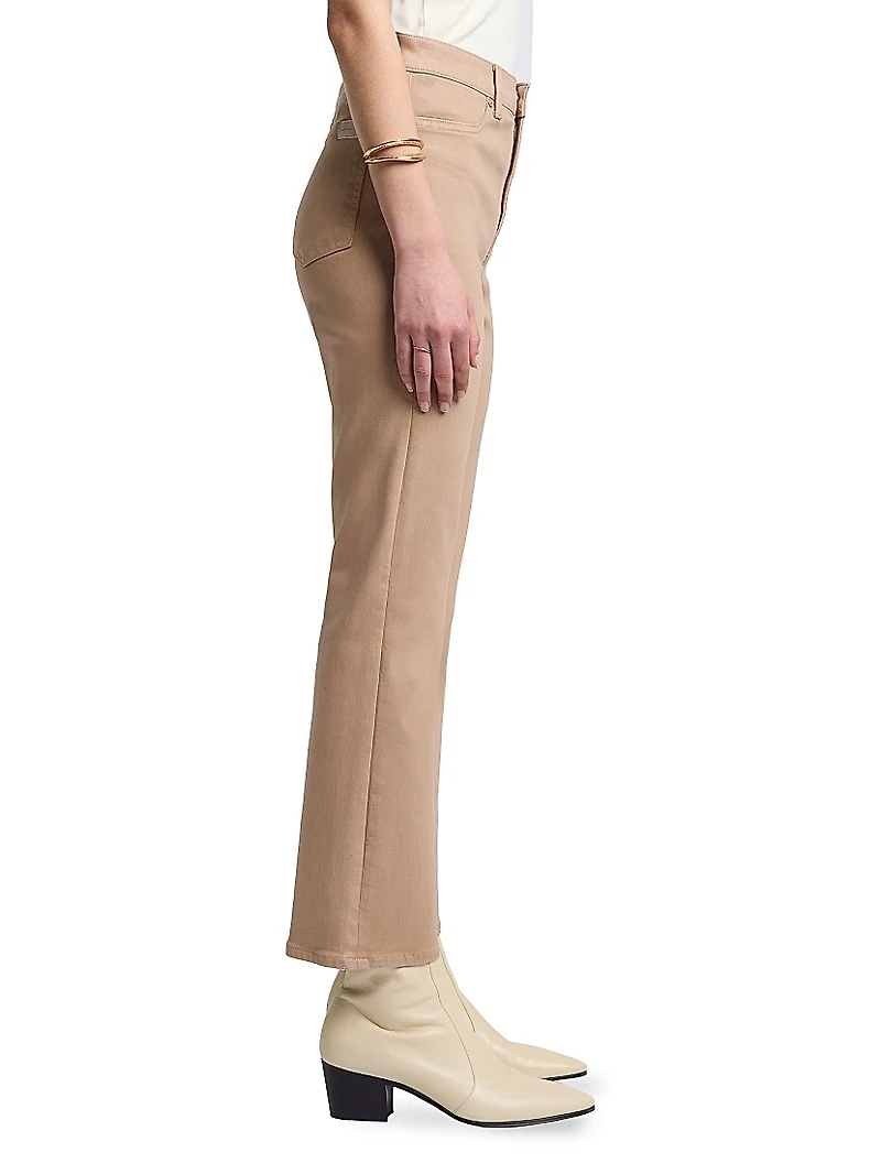 Coated High-Rise Slim Kick-Flare Jeans