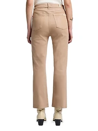 Coated High-Rise Slim Kick-Flare Jeans