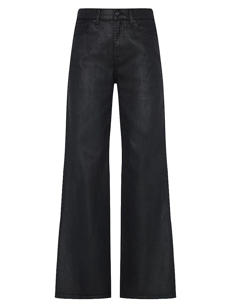 Lotta Wide-Leg Coated Jeans