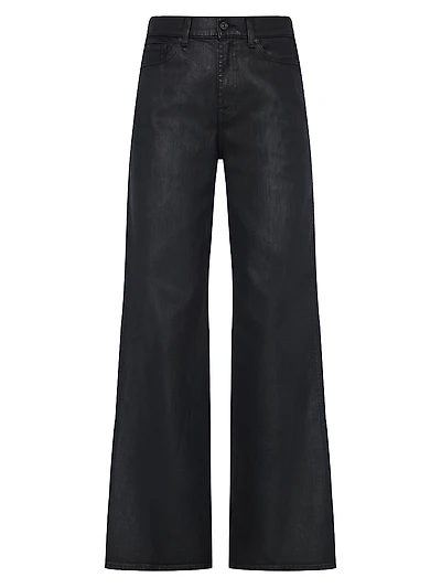 Lotta Wide-Leg Coated Jeans