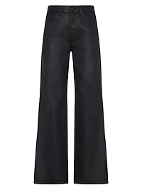 Lotta Wide-Leg Coated Jeans