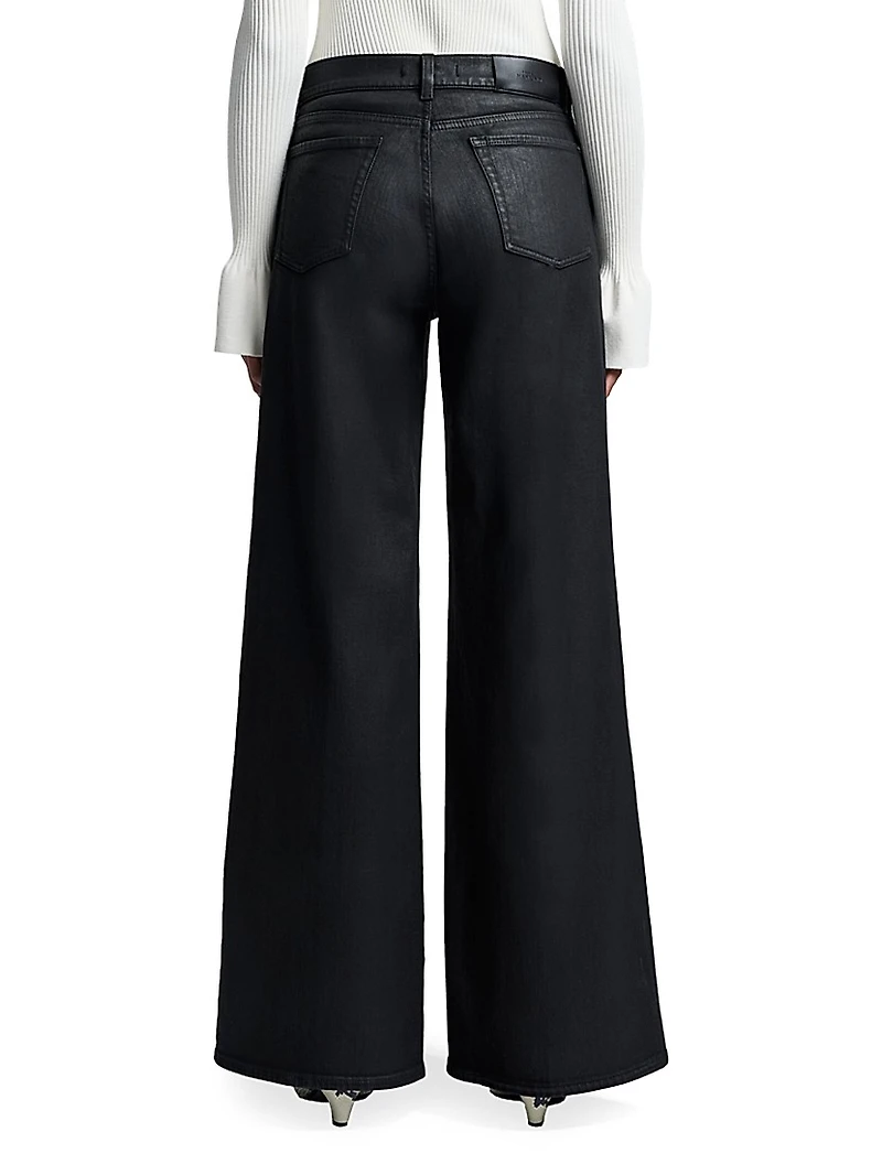 Lotta Wide-Leg Coated Jeans