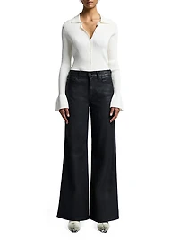 Lotta Wide-Leg Coated Jeans