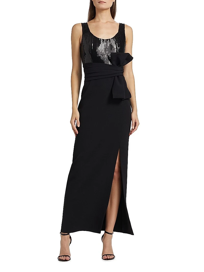 Ami Sequined Body-Con Maxi Dress