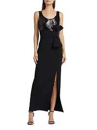 Ami Sequined Body-Con Maxi Dress