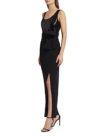 Ami Sequined Body-Con Maxi Dress