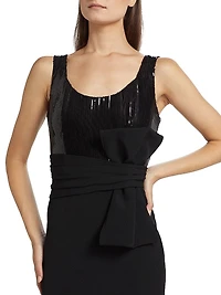 Ami Sequined Body-Con Maxi Dress