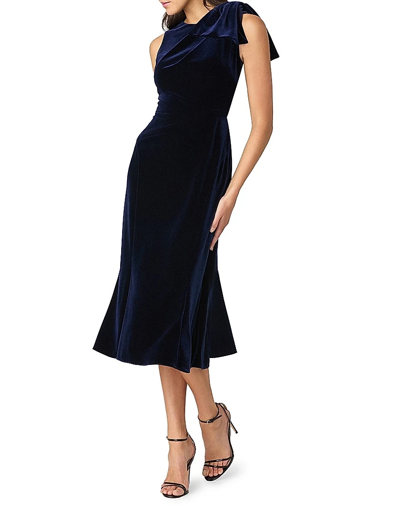 Lidia Velvet Midi-Dress