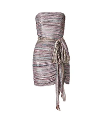 Sana Pleated Chiffon Minidress