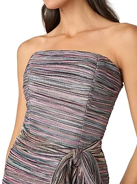 Sana Pleated Chiffon Minidress