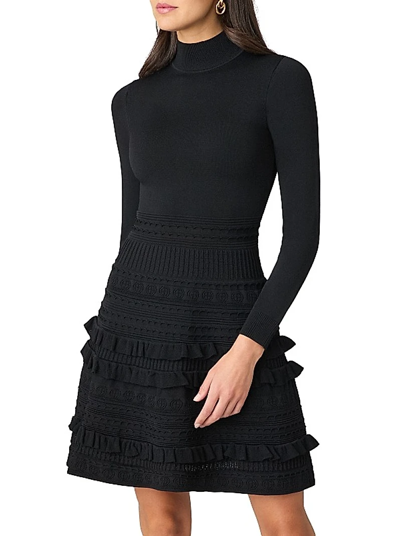 Joie Knit Fit & Flare Minidress