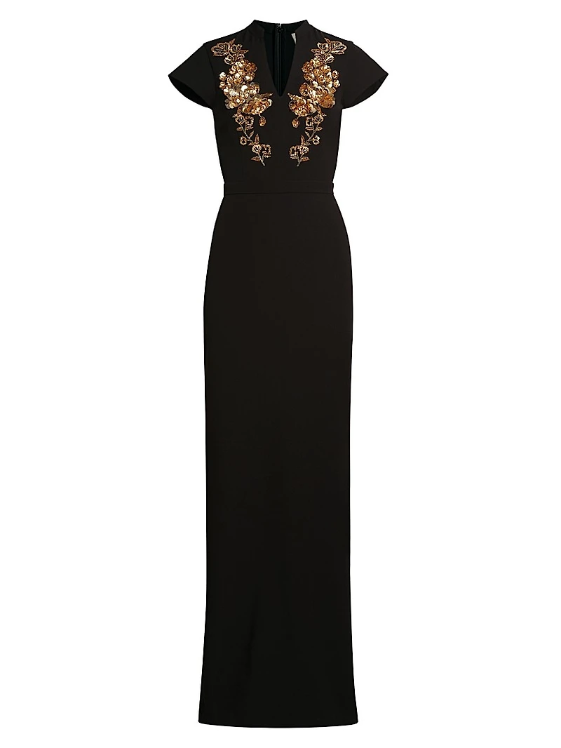 Hudson Embellished Column Gown