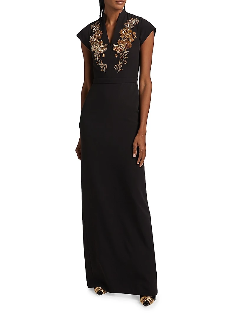 Hudson Embellished Column Gown