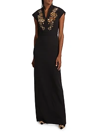Hudson Embellished Column Gown