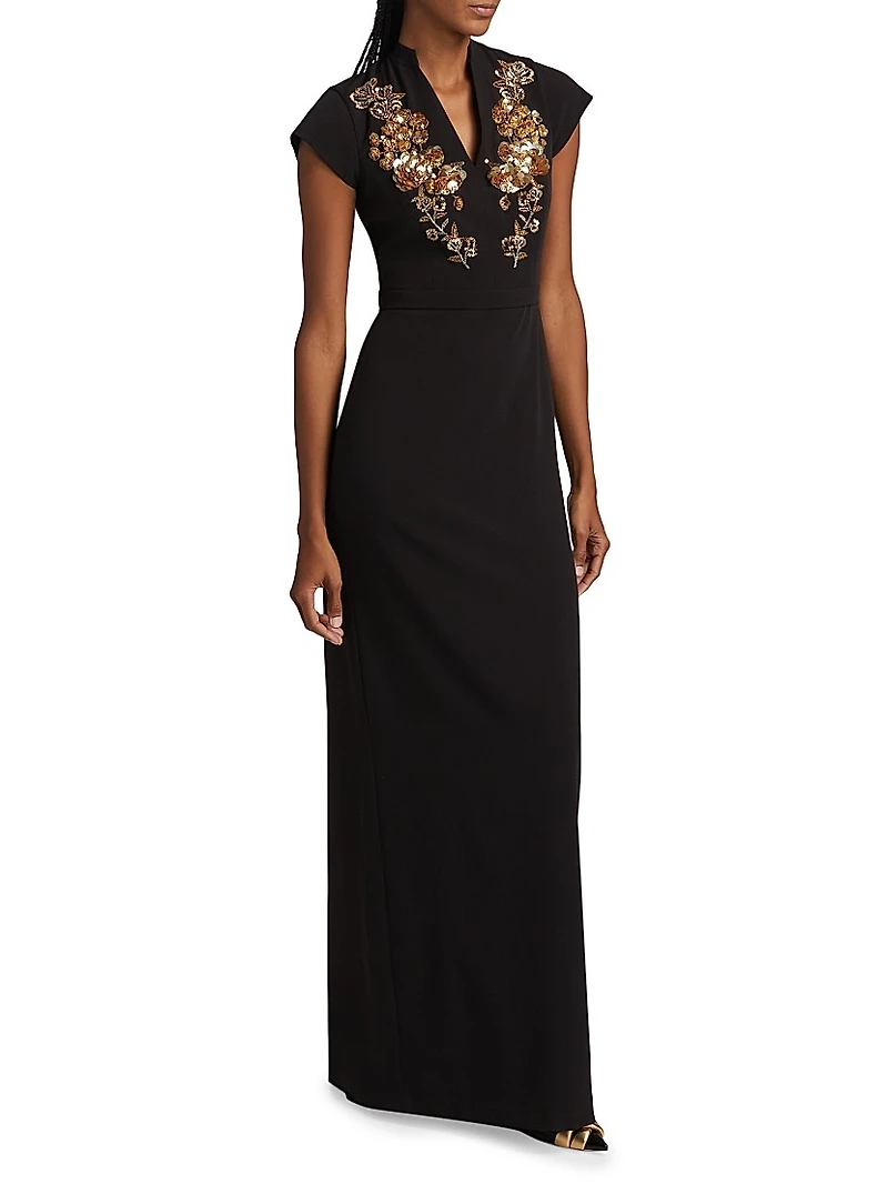 Hudson Embellished Column Gown