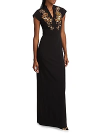 Hudson Embellished Column Gown