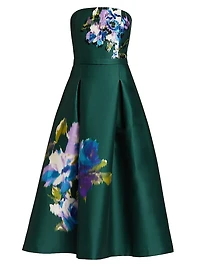 Shay Strapless Tea-Length Dress
