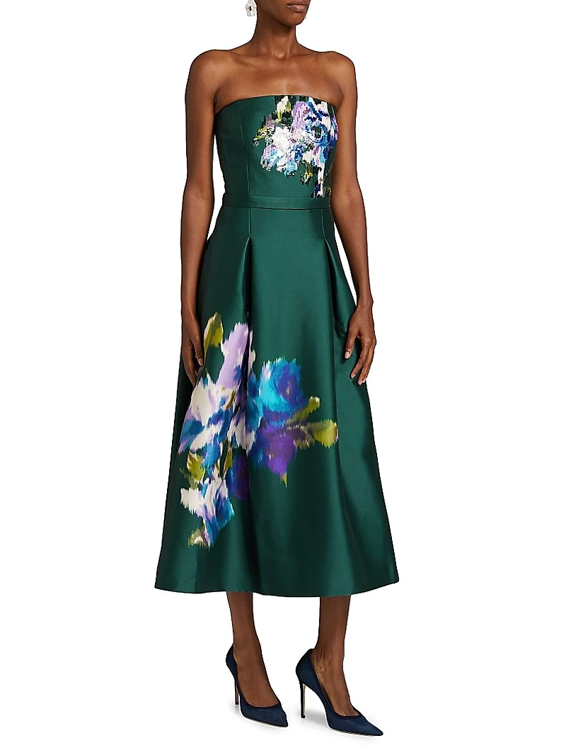 Shay Strapless Tea-Length Dress