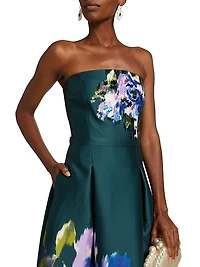 Shay Strapless Tea-Length Dress