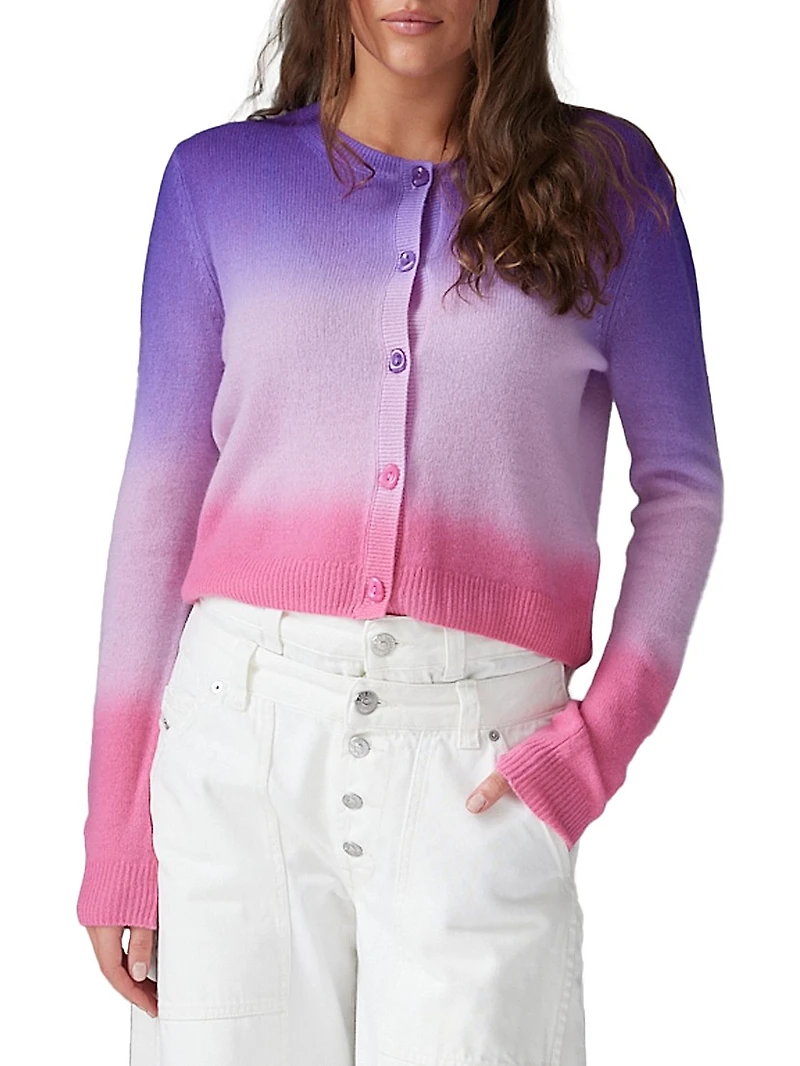Malou Gauzy Dip Dye Cardigan