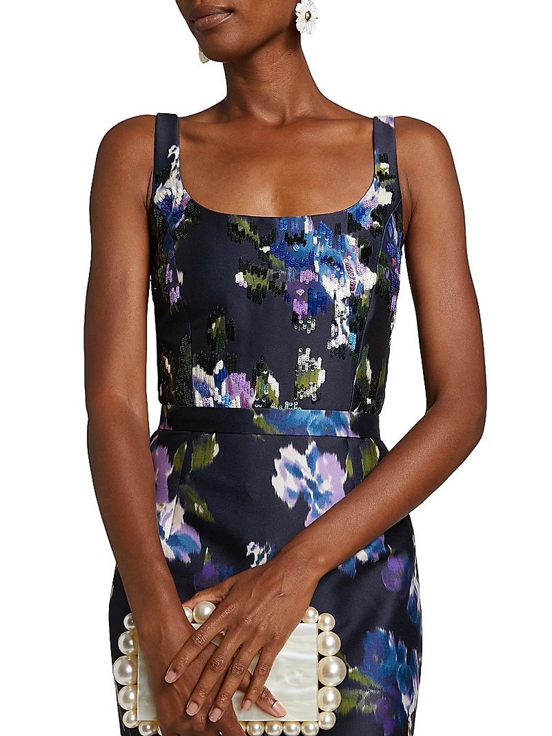 Lana Floral Column Gown