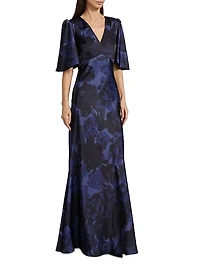 Mae Satin Crepe Gown