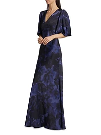 Mae Satin Crepe Gown