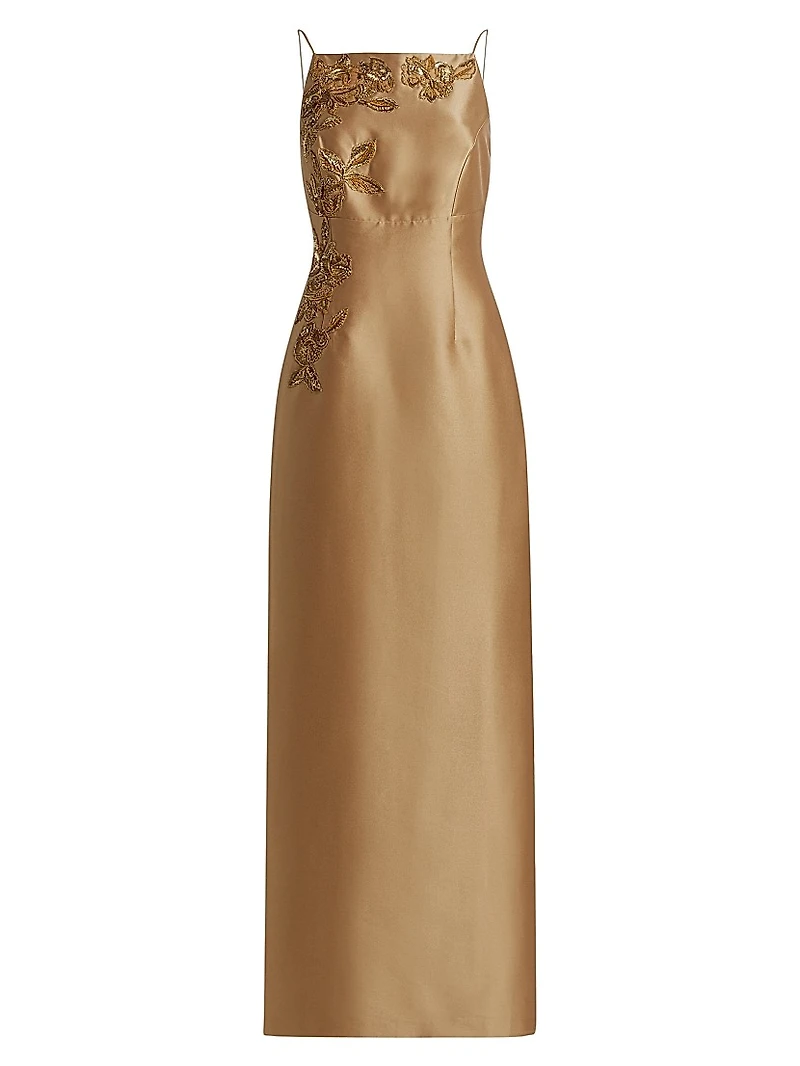 Pryce Embellished Mikado Column Gown
