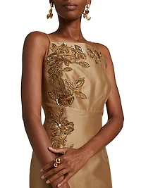 Pryce Embellished Mikado Column Gown