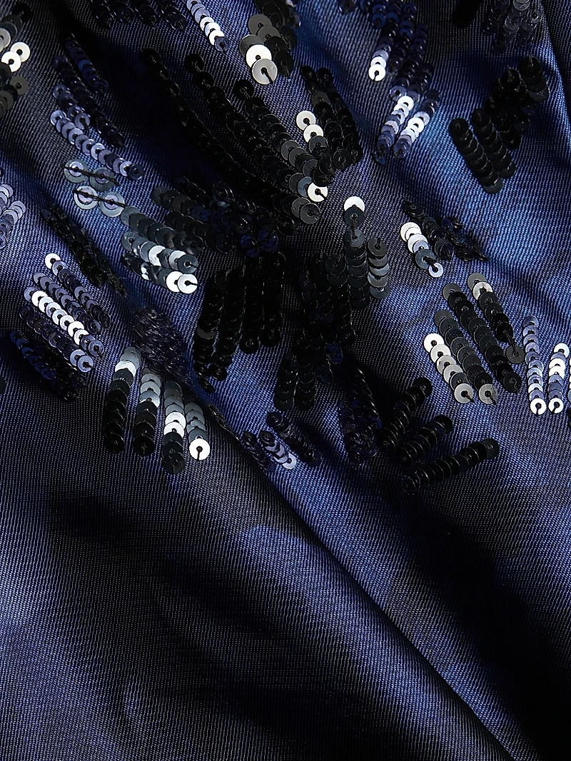 Laurence Floral Strapless Gown